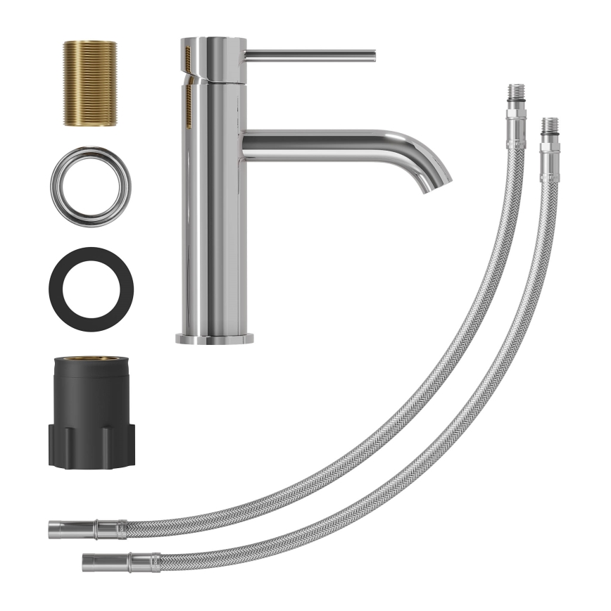 Misturadora de lavatório SOVANG 18,3 cm, acabamento cromado brilhante