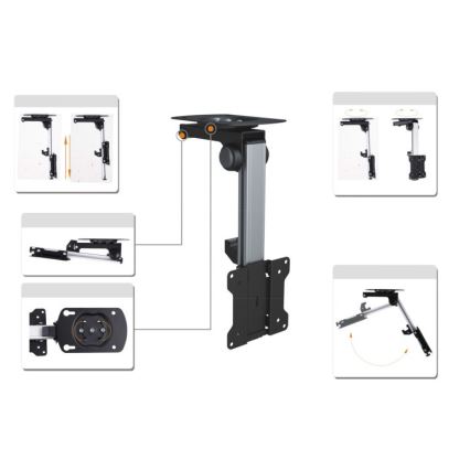 MK FLORIA MKF-17DS220 - Suporte de tecto para TV de 46 preto