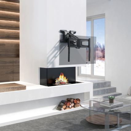 MK FLORIA MKF-21DM647 - Suporte de parede articulado para TV de 70 preto + comando remoto