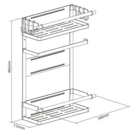 MK FLORIA MKF-21MG01W - Organizador magnético  46,5x34 cm branco