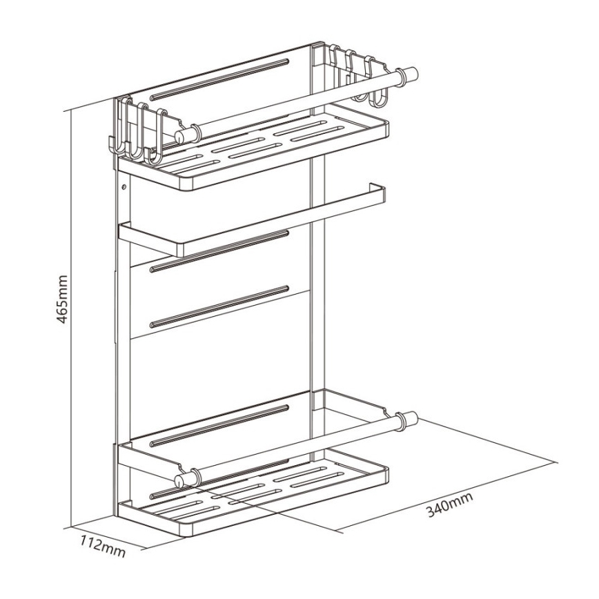 MK FLORIA MKF-21MG01W - Organizador magnético  46,5x34 cm branco