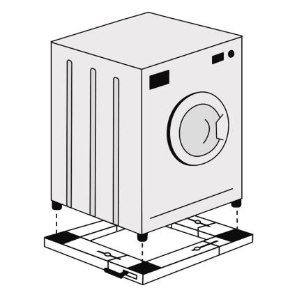 MK FLORIA Superior Wheel Wash - Base anti-vibração para máquina de lavar roupa 62x62 cm