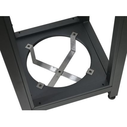 Módulo de canto para exterior 47x47x123 cm, preto/aço inoxidável