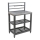 Módulo de mesa para exterior 80x47x123 cm preto/aço inoxidável