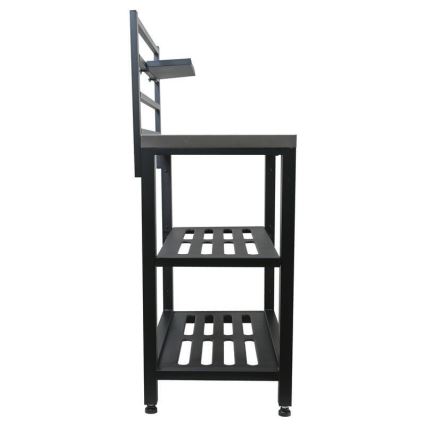 Módulo de mesa para exterior 80x47x123 cm preto/aço inoxidável