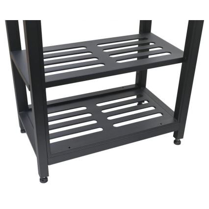 Módulo de mesa para exterior 80x47x123 cm preto/aço inoxidável
