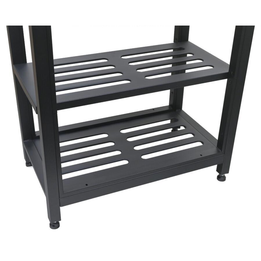 Módulo de mesa para exterior 80x47x123 cm preto/aço inoxidável