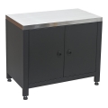 Módulo exterior — armário para grelhador 80 x 47 x 69 cm, preto/inox