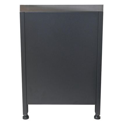 Módulo exterior — armário para grelhador 80 x 47 x 69 cm, preto/inox