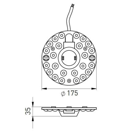 Módulo LED magnético LED/24W/230V diâmetro 17,5 cm 2700/3000/4000/5000/6500K