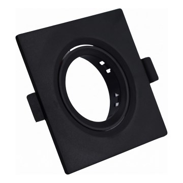 Moldura para candeeiro de encastrar GU10 9x9 cm, preta