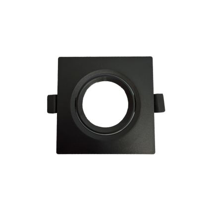 Moldura para candeeiro de encastrar GU10 9x9 cm, preta