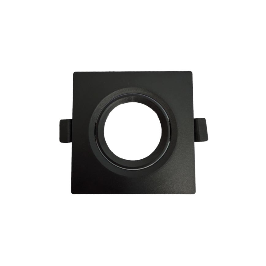 Moldura para candeeiro de encastrar GU10 9x9 cm, preta