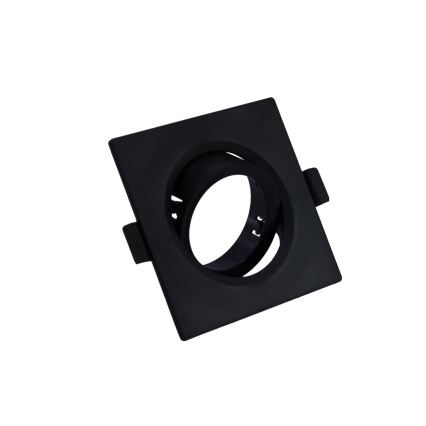 Moldura para candeeiro de encastrar GU10 9x9 cm, preta