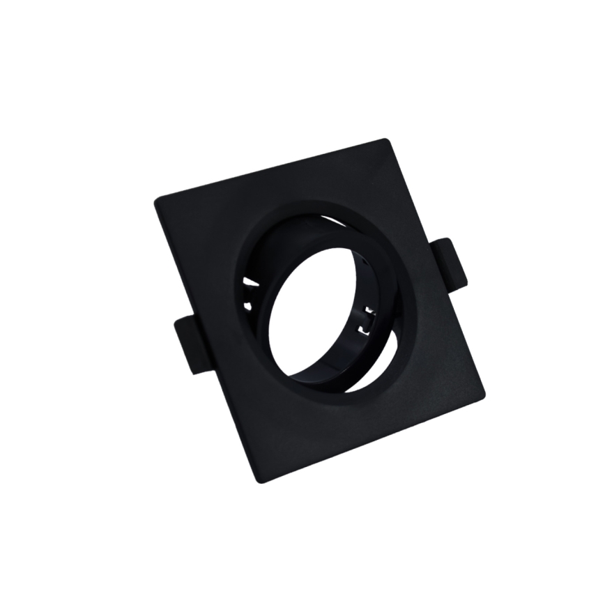 Moldura para candeeiro de encastrar GU10 9x9 cm, preta