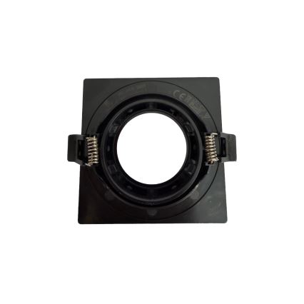 Moldura para candeeiro de encastrar GU10 9x9 cm, preta