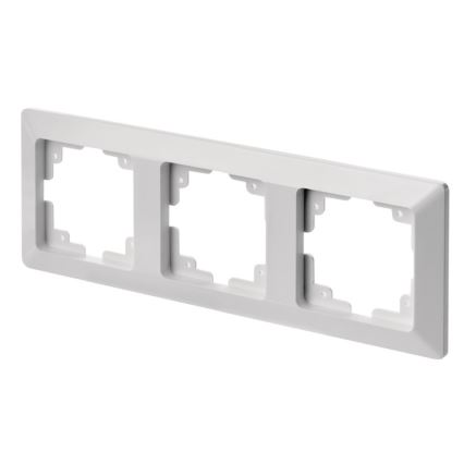 Moldura para interruptores 3P branco