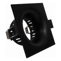 Moldura para luminária embutida GU10 8,6 x 8,6 cm, preta