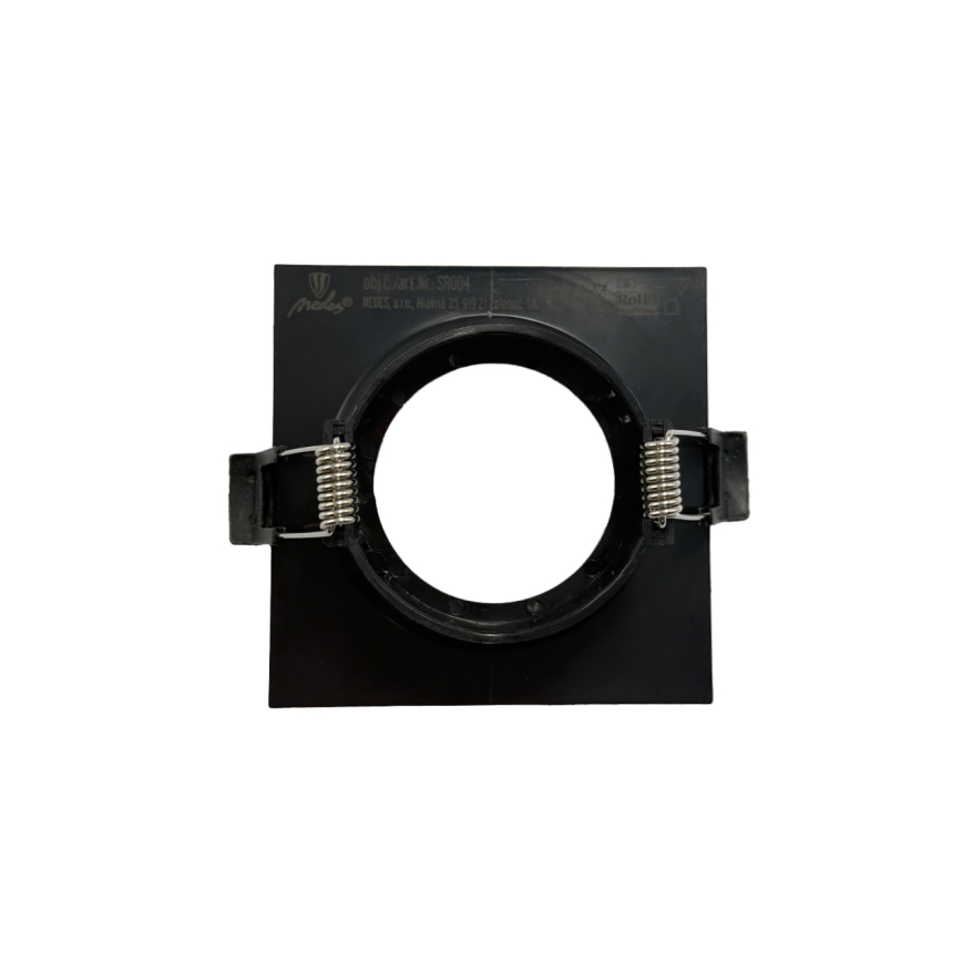 Moldura para luminária embutida GU10 8,6 x 8,6 cm, preta