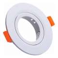 Moldura para luminária embutida GU10, Ø 9 cm, branco
