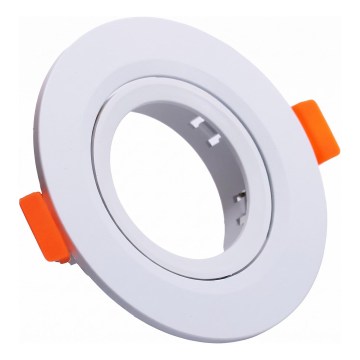 Moldura para luminária embutida GU10, Ø 9 cm, branco