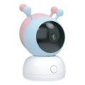Monitor para bebés inteligente com sensor de movimento 2K 5V Wi-Fi Tuya rosa/azul