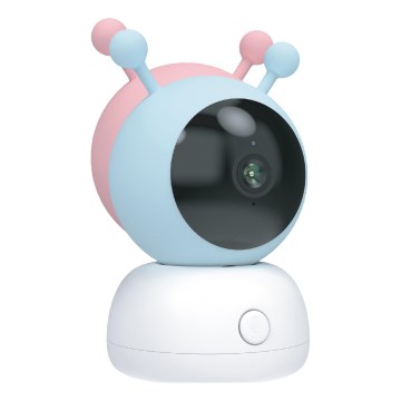 Monitor para bebés inteligente com sensor de movimento 2K 5V Wi-Fi Tuya rosa/azul