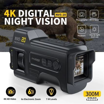 Monóculo com visão noturna 6x25 — bateria 2000 mAh