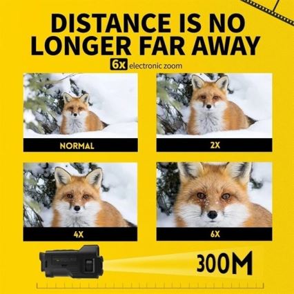 Monóculo com visão noturna 6x25 — bateria 2000 mAh