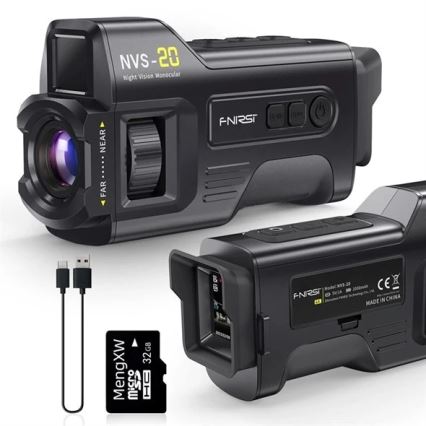 Monóculo com visão noturna 6x25 — bateria 2000 mAh