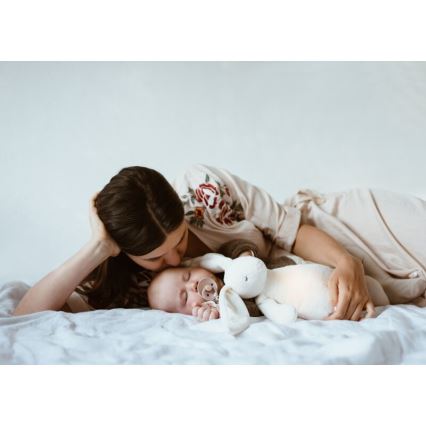 Moonie - Amigo aconchegante com melodia e iluminação 2.0 coelho organic rosa