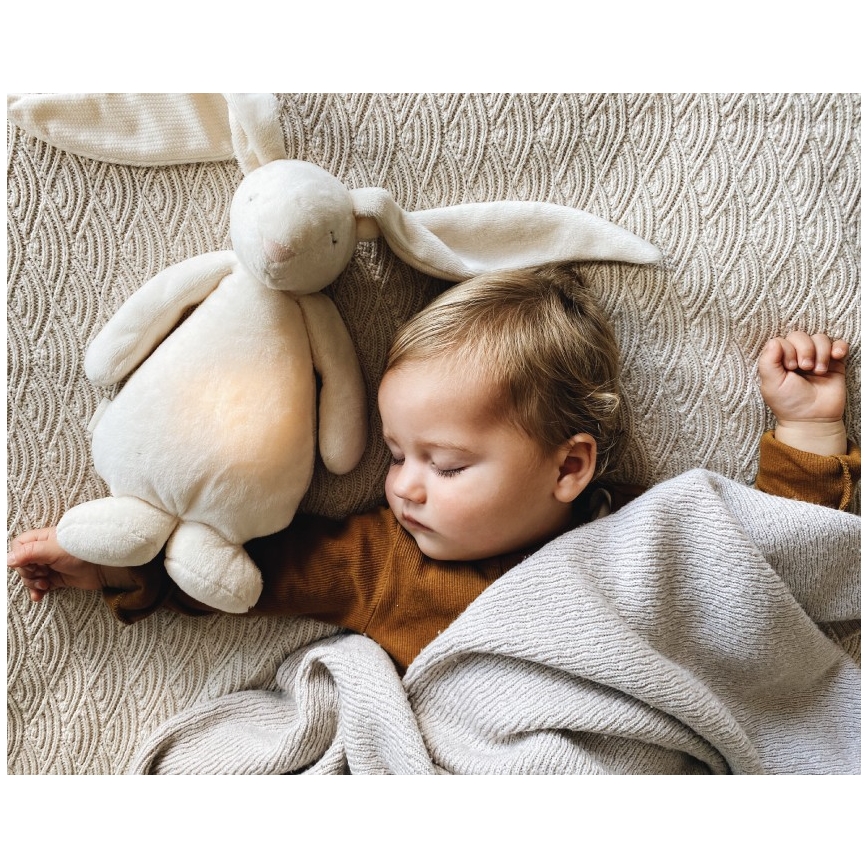 Moonie - Amigo aconchegante com melodia e iluminação coelho 2.0 cream