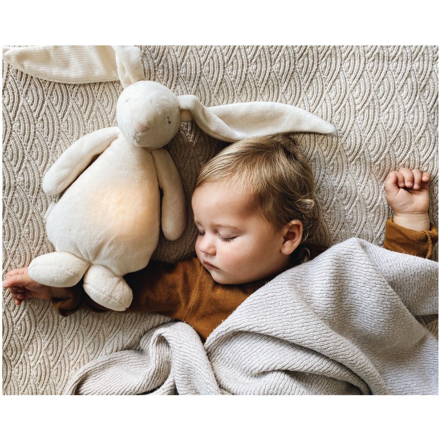 Moonie - Amigo aconchegante com melodia e iluminação coelho 2.0 organic cappuccino