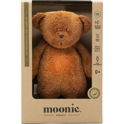 Moonie - Amigo aconchegante com melodia e iluminação urso pequeno 2.0 organic caramel