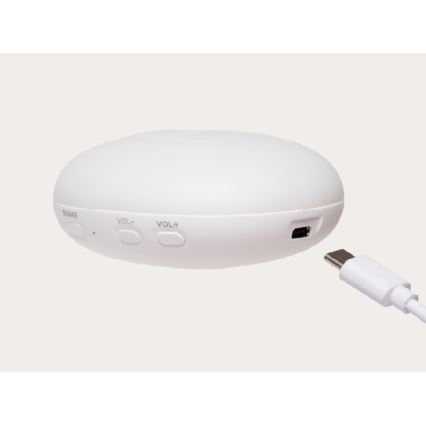 Moonie - Amigo aconchegante com melodia e iluminação urso pequeno 2.0 organic cinzento