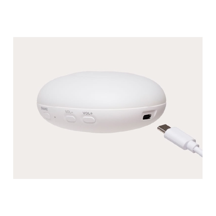 Moonie - Amigo aconchegante com melodia e iluminação urso pequeno 2.0 organic cinzento