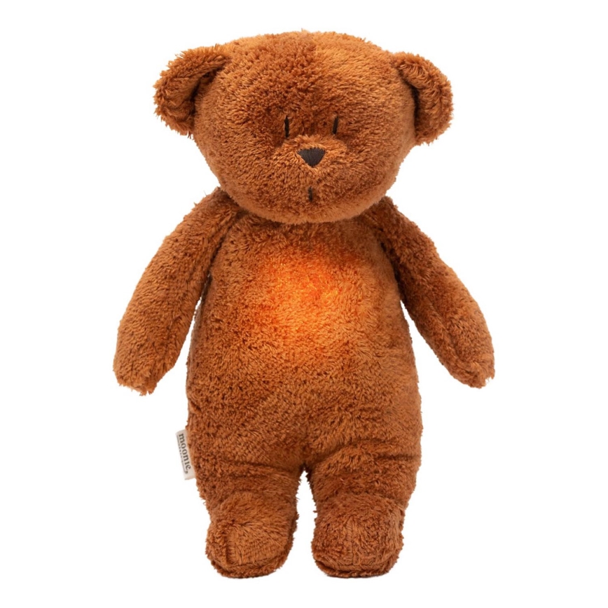 Moonie - Amigo aconchegante com melodia e iluminação urso pequeno organic caramel natur