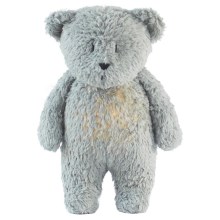 Moonie - Candeeiro pequeno noturno para crianças urso mineral organic grey