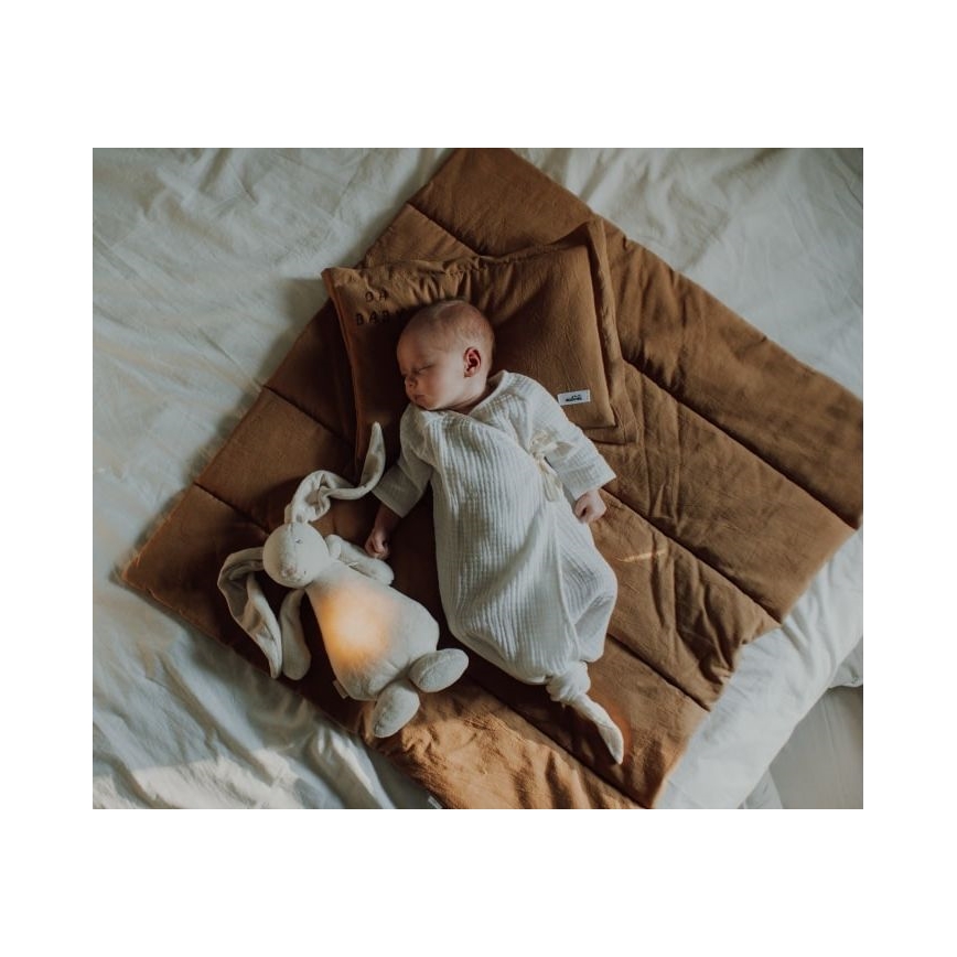 Moonie - Companheiro de aconchego com uma melodia e uma iluminação prateada de coelhinho