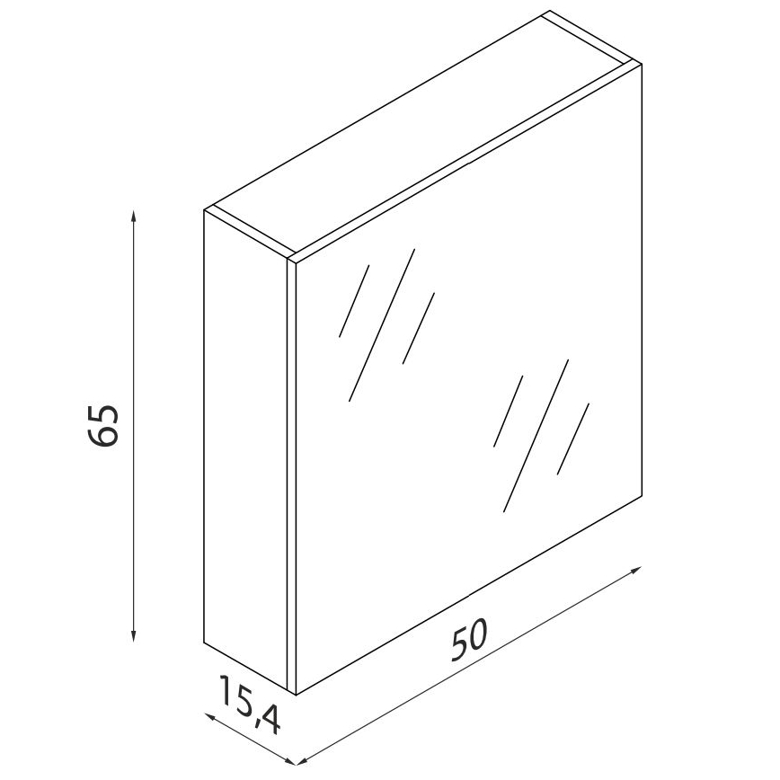 Móvel de casa de banho com espelho KENWOOD 65x50 cm branco