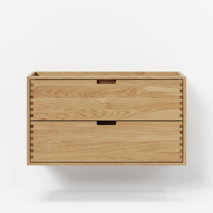 Móvel de casa de banho com lavatório GRIBSKOV 100 cm bege/carvalho/branco