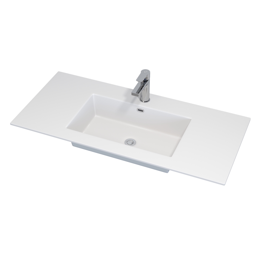 Móvel de casa de banho com lavatório GRIBSKOV 100 cm bege/carvalho/branco