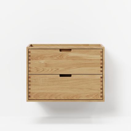 Móvel de casa de banho com lavatório GRIBSKOV 80 cm bege/carvalho/branco