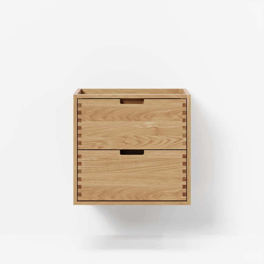 Móvel de casa de banho com lavatório GRIBSKOV de 60 cm, bege/carvalho/branco