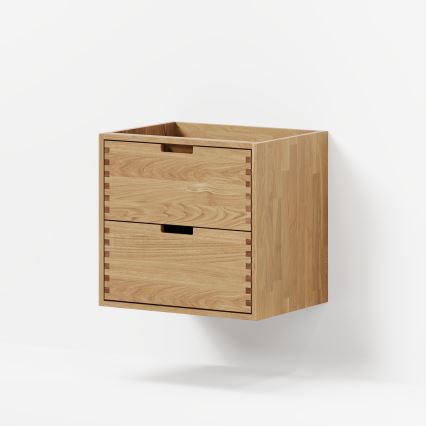 Móvel de casa de banho com lavatório GRIBSKOV de 60 cm, bege/carvalho/branco