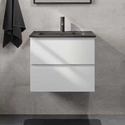 Móvel de casa de banho com lavatório KENWOOD 61x52x45 cm branco/preto