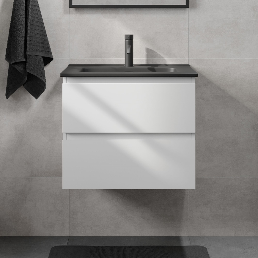 Móvel de casa de banho com lavatório KENWOOD 61x52x45 cm branco/preto