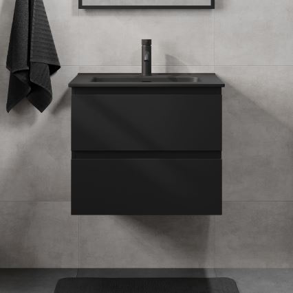 Móvel de casa de banho com lavatório KENWOOD 61x52x45 cm preto