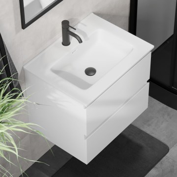 Móvel de casa de banho com lavatório KENWOOD 61x52x47 cm branco