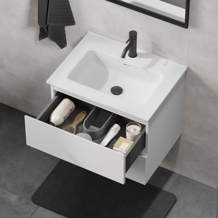 Móvel de casa de banho com lavatório KENWOOD 61x52x47 cm branco